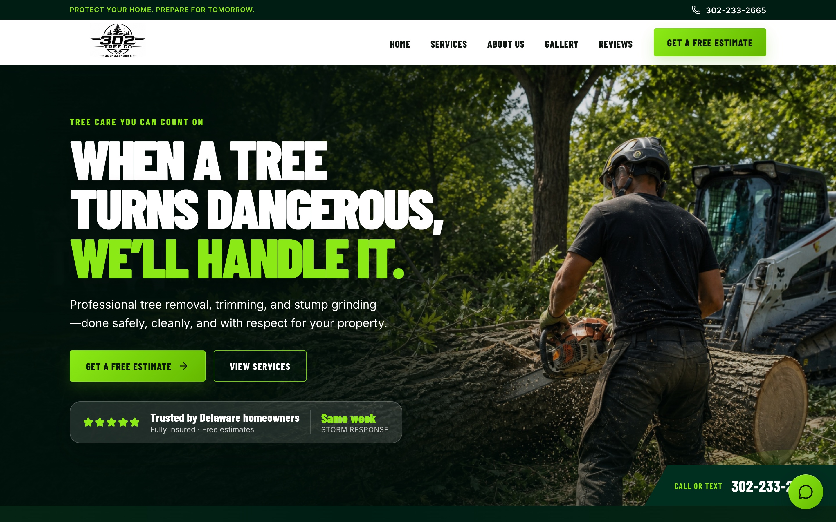 302 Tree Co. website preview