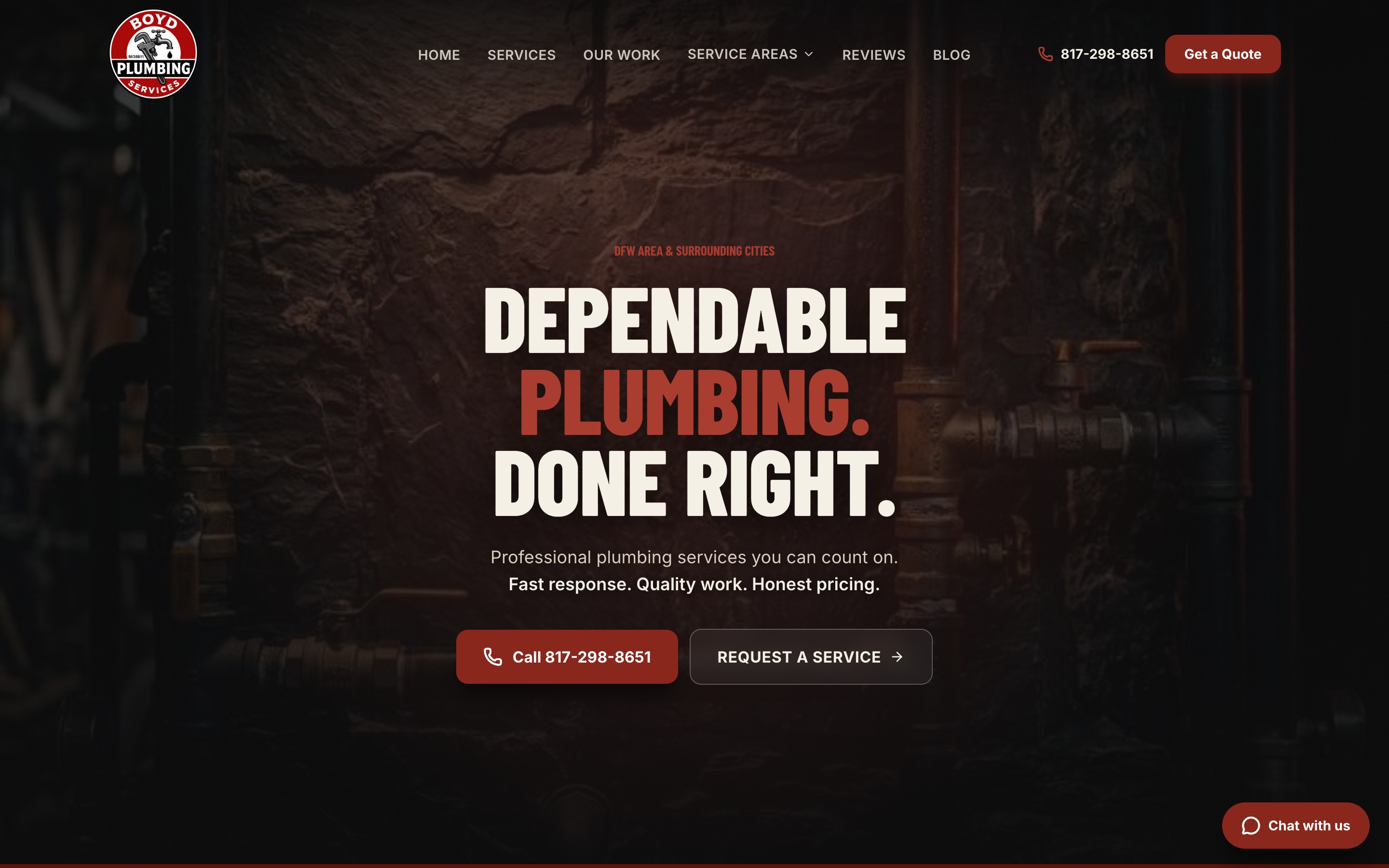 Boyd Plumbing website preview